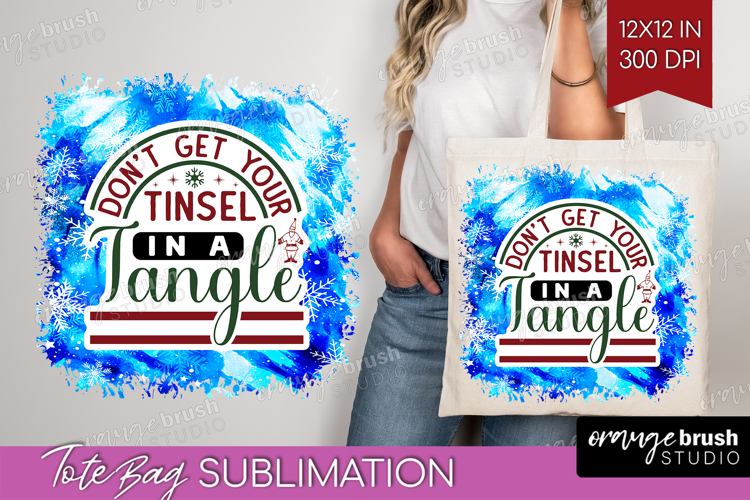 Sarcastic Christmas Quote Tote Bag - Winter Tie Dye Tote Bag