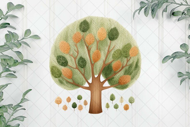 Woodland Tree Sublimation Clipart