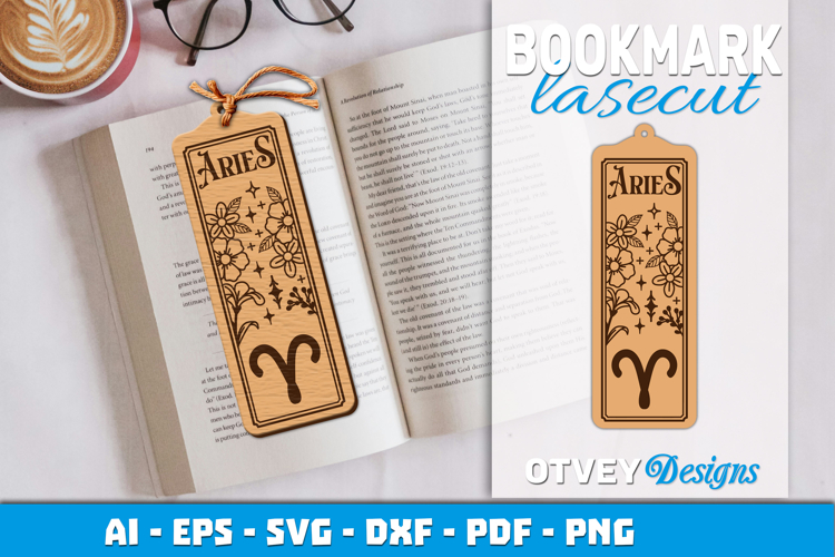 Zodiac Bookmark Lasercut | Bookmark Design Lasercut
