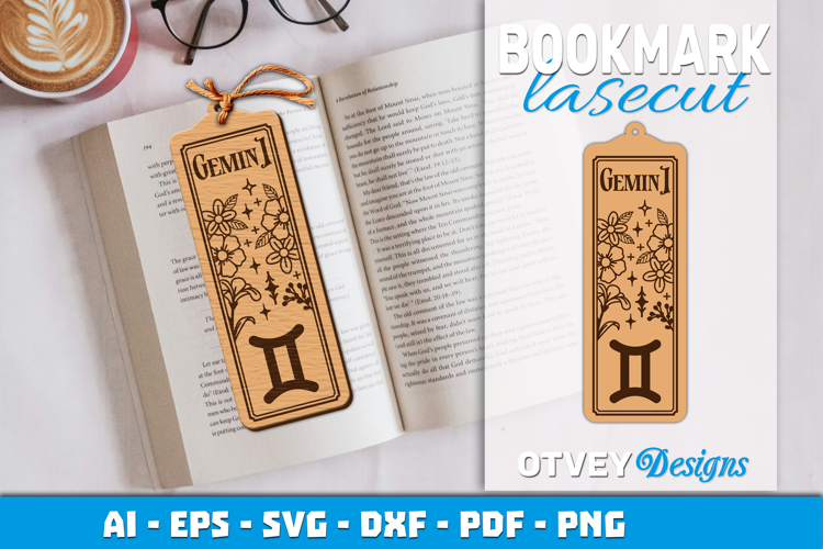 Zodiac Bookmark Lasercut | Bookmark Design Lasercut