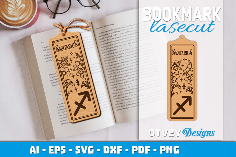 Zodiac Bookmark Lasercut | Bookmark Design Lasercut