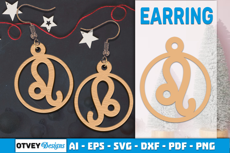 Zodiac Earring Lasercut | Earring Design Lasercut