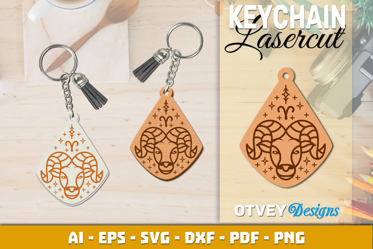 Zodiac Keychain Lasercut | Keychain Design Lasercut