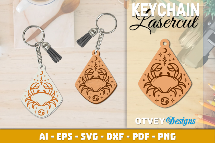 Zodiac Keychain Lasercut | Keychain Design Lasercut