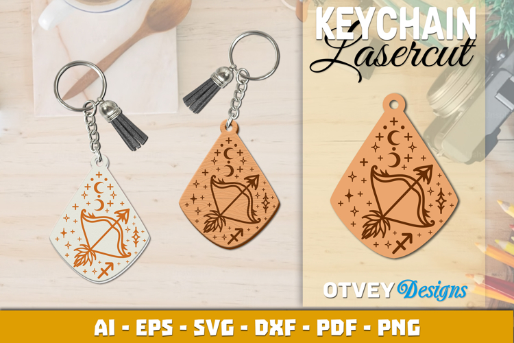 Zodiac Keychain Lasercut | Keychain Design Lasercut
