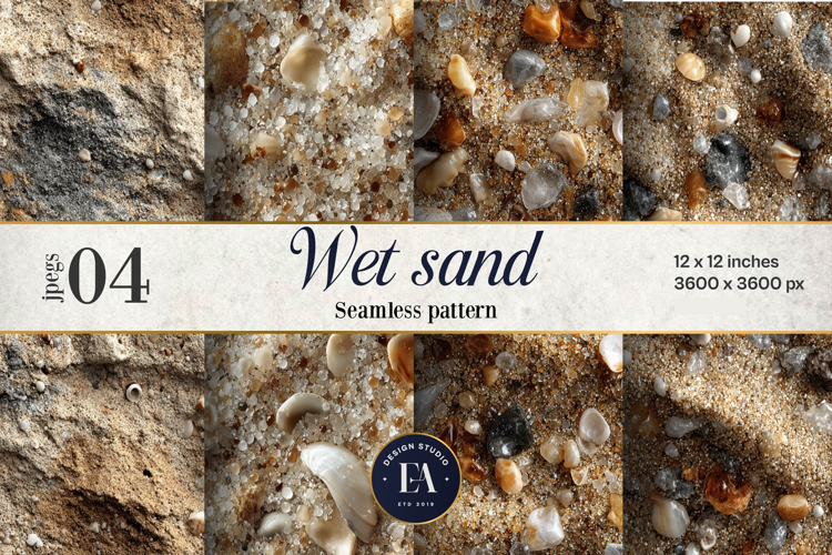 Wet Beach Sand Digital Paper 4 JPEG