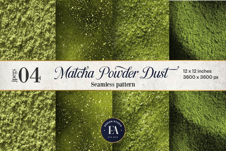 Matcha Powder Texture, Green Matcha Dust Digital Paper