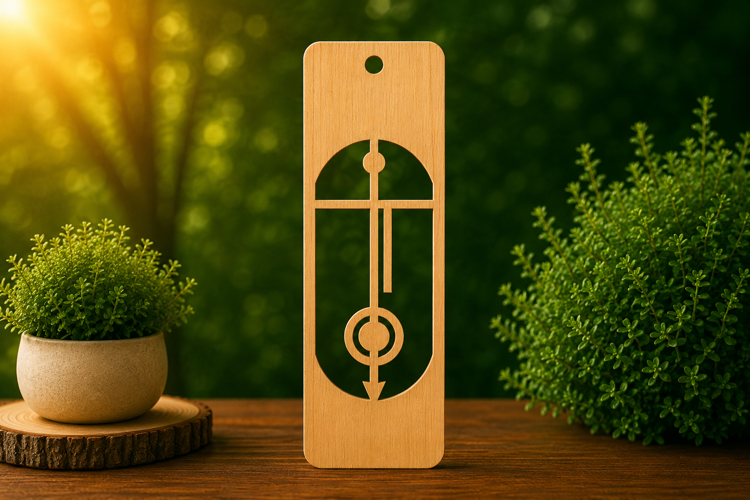 Personalized Letter T Wooden Bookmark with Minimalist