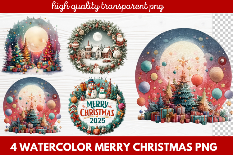 Christmas Watercolor Clipart Image 5