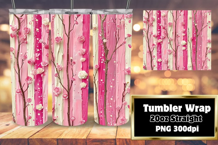 Contemporary Petal Stripe Tumbler Art