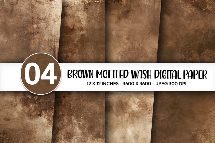 Brown Mottled Wash Digital Paper example image 1