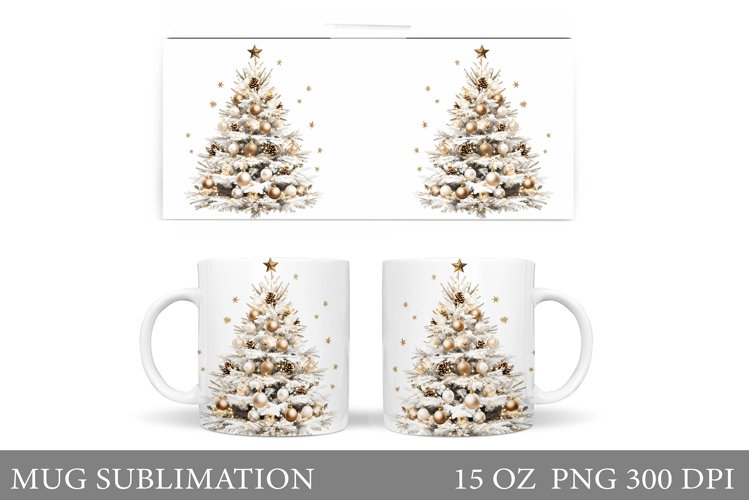 Christmas Tree Mug Design. Christmas Tree Mug Sublimation example image 1