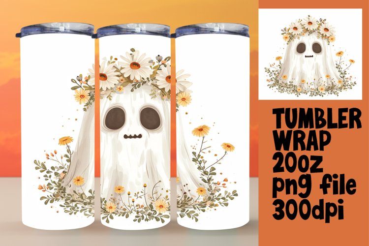 Charming Easter Ghost Tumbler: Playful Spring 20oz