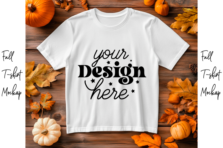 Fall t-shirt mockup, Fall mockup
