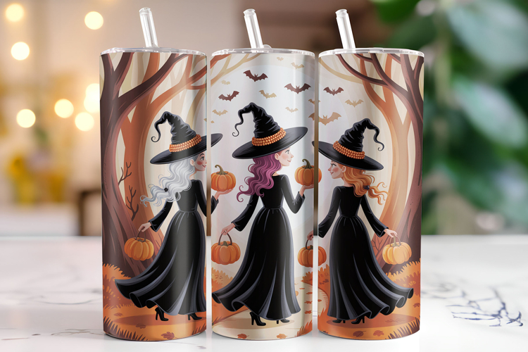 Halloween Witch Tumbler Wrap | Sublimation | Tumblers