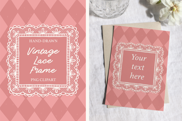 Vintage Lace Frame PNG | Wedding Frame