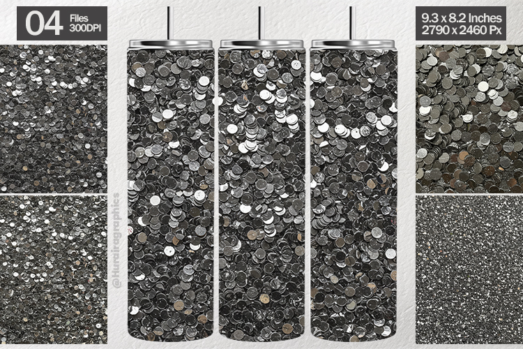 Silver Glitter Tumbler Wrap| Tumbler Sublimation