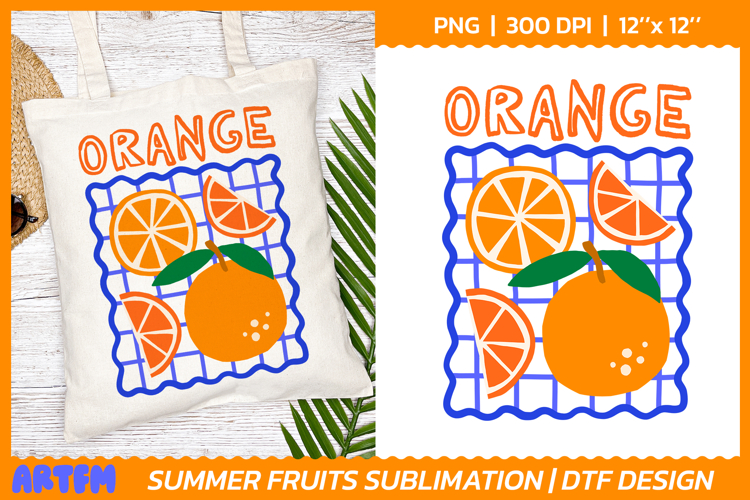 Oranges Sublimation | Summer Tropical Fruit DTF Print