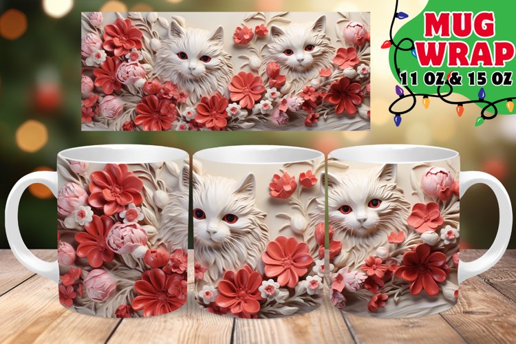 3D Christmas Snowy Fantasy Mug, 11oz & 15oz