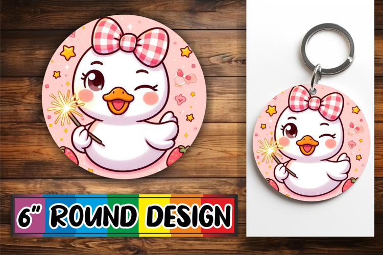 Cozy Keychain Designs for Gifts, Cute Goose example image 1