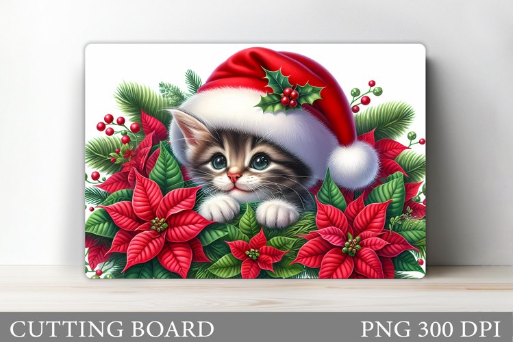 Christmas Cat Cutting Board. Christmas Cutting Board Design