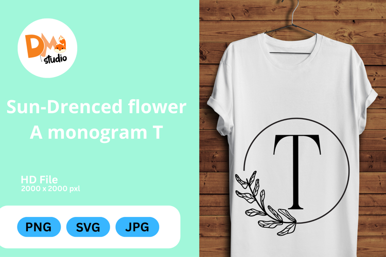 Sun-Drenched Flower Monogram