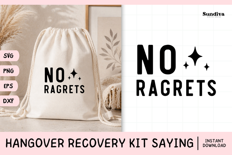 Funny Hangover Kit Saying SVG | No Ragrets