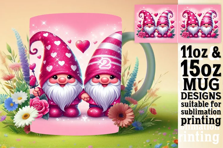 Gnomes Spreading Love on Cups