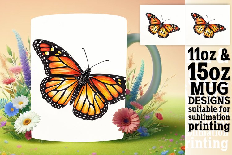 Mug with Vibrant Butterflies