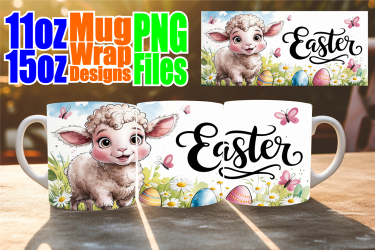 Pure bliss 11oz 15oz mug wrap, Easter