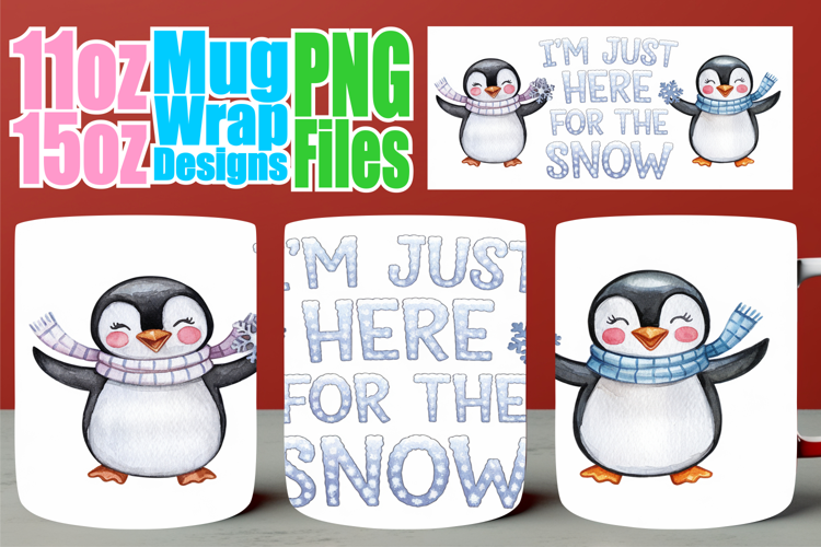 Blissful days 11oz 15oz mug wrap, Funny Animals