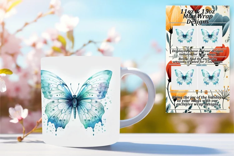 Elevate Mugs with Unique 3D Butterflies