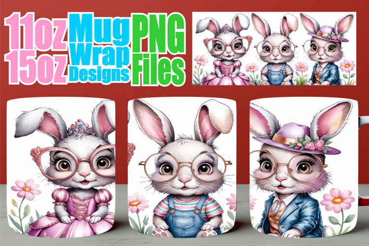 Magical sunsets sublimation print wrap, Easter Bunny example image 1