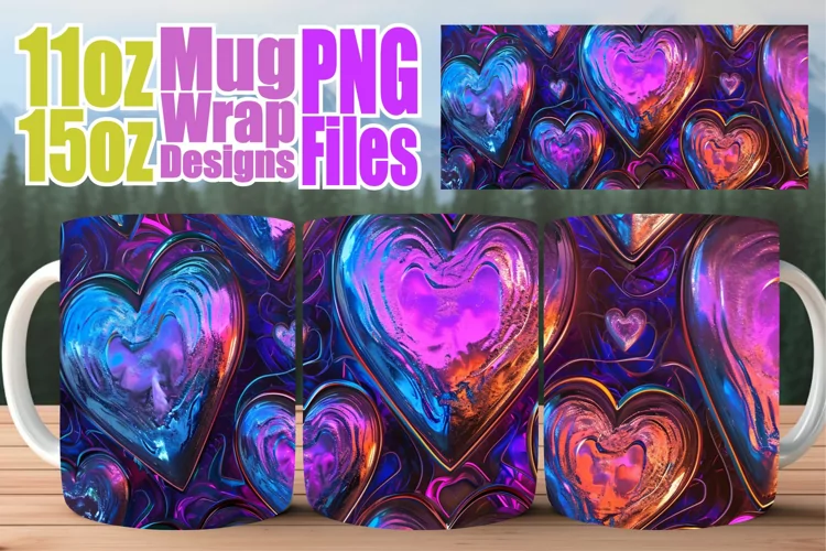 Expressive Valentine's Mug Wrap Artistry