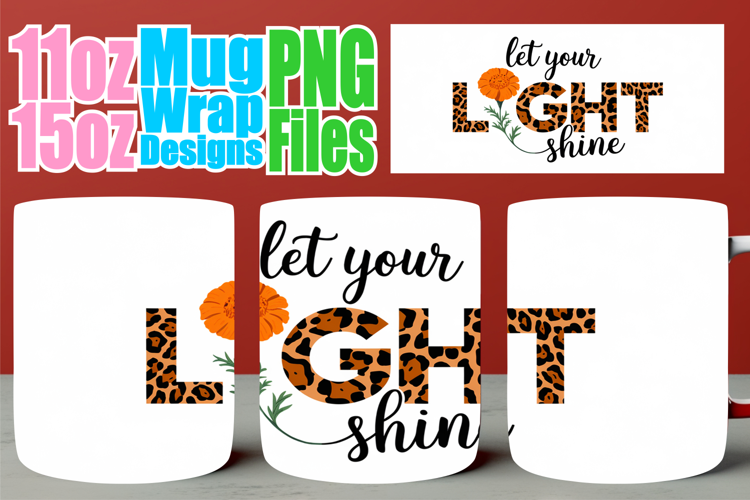 Sunshine bliss sublimation mug wrap, Christian