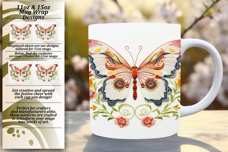 Butterfly Garden Mug Sleeve for 11oz/15oz