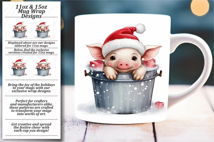 Heartwarming Christmas Animals: Watercolor Mug