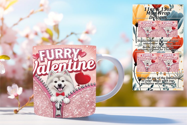 Sophisticated 15oz Mug Wrap Png Design , Valentines