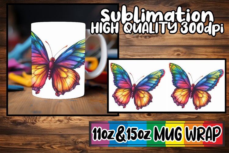 Spring Butterfly Symphony: Mug Sublimation