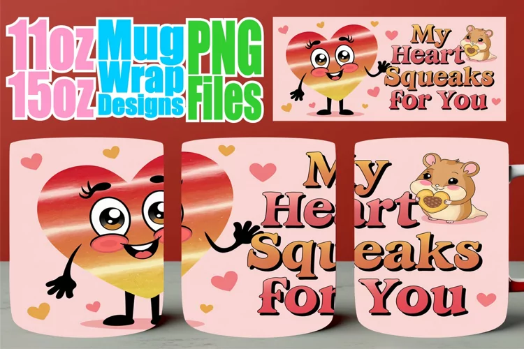 Blissful heart 11oz 15oz sublimation wrap, Valentines