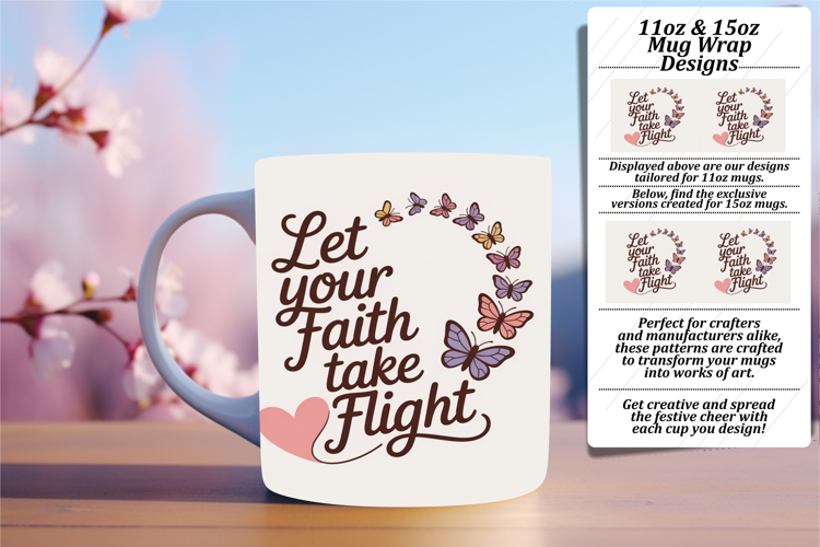 Cute 15oz Mug Wrap Png Artwork , Religious