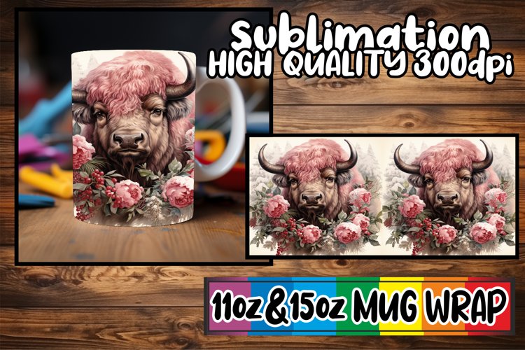 Reviving Retro Holiday Joys: Mug Wrap Design example image 1