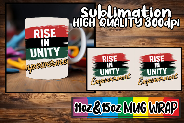 Wonderful morning sublimation 11oz 15oz mug wrap, Juneteenth example image 1