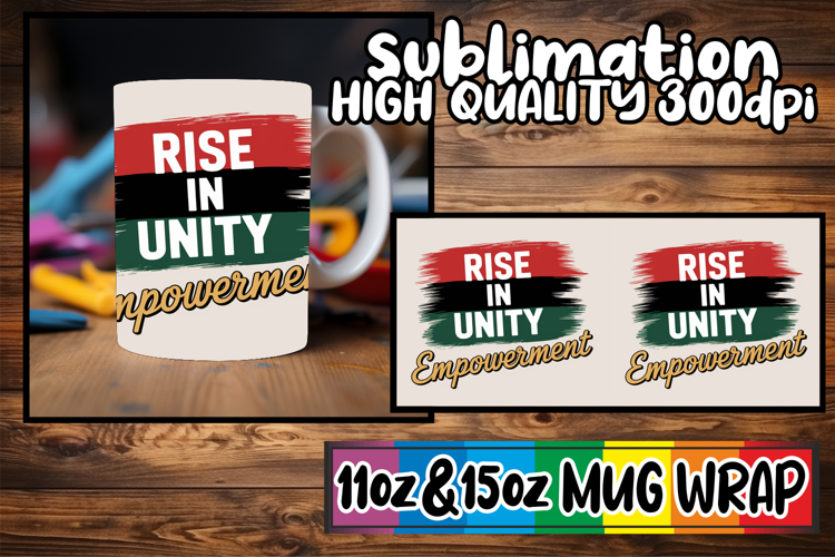 Wonderful morning sublimation 11oz 15oz mug wrap, Juneteenth