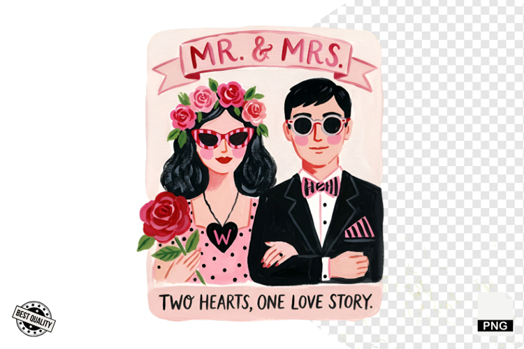 Summer Wedding Love Clipart example image 1
