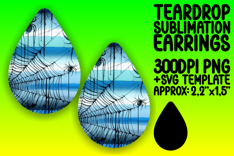 Sleek Teardrop Design for Earrings , Halloween