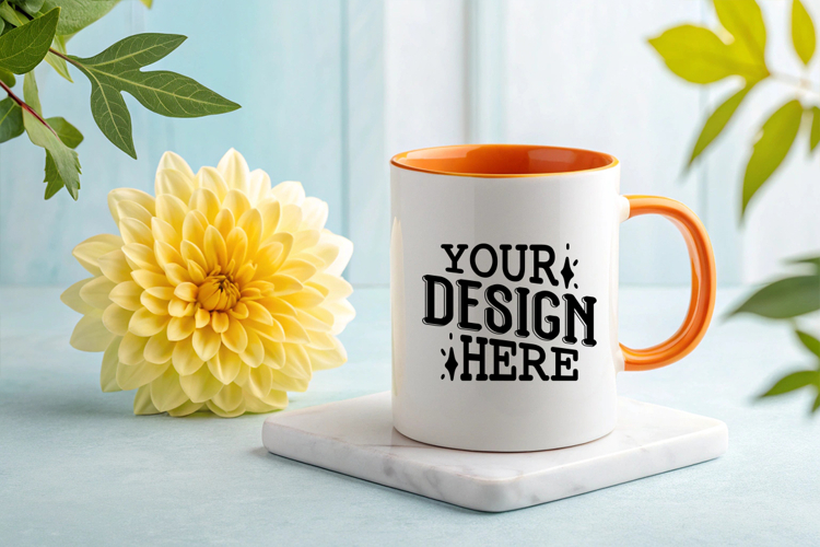 Coffee Mug Mockups, Spring Mug Mockup, Styled Stock Mockup