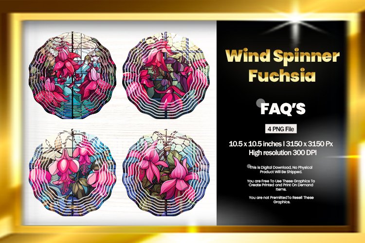 Fuchsia Wind Spinner Sublimation - 04 Variations example image 1
