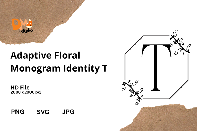 Adaptive Floral Monogram Identity example image 1