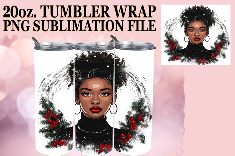 JOYFUL ESCAPE 20oz TUMBLER WRAP, Xmas Girl